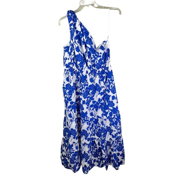Hyacinth House Blue Floral One Shoulder Sybil Maxi Dress Size Large NEW Blue - Picture 1 of 5
